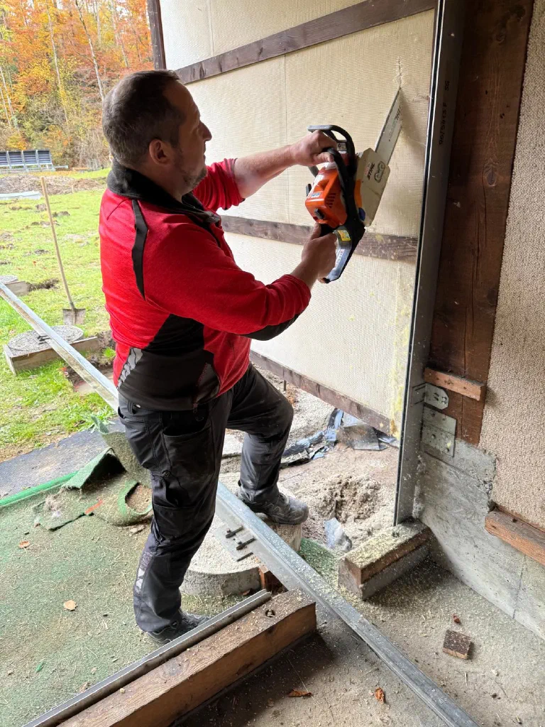 Sanierungsarbeiten am Schützenhaus Geelhüsli